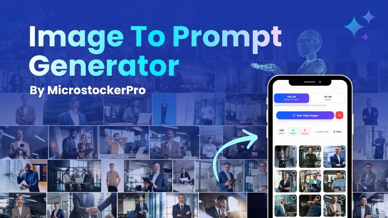 Free Image to Prompt Generator - AI Bulk Prompt Generator | MicrostockerPro Extension